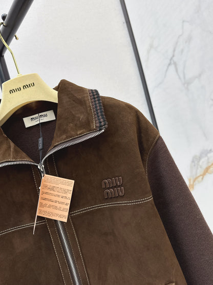 Miu 25fw suede jacket