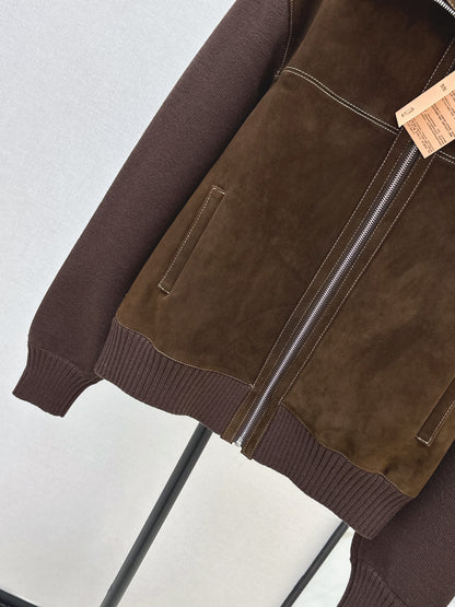 Miu 25fw suede jacket