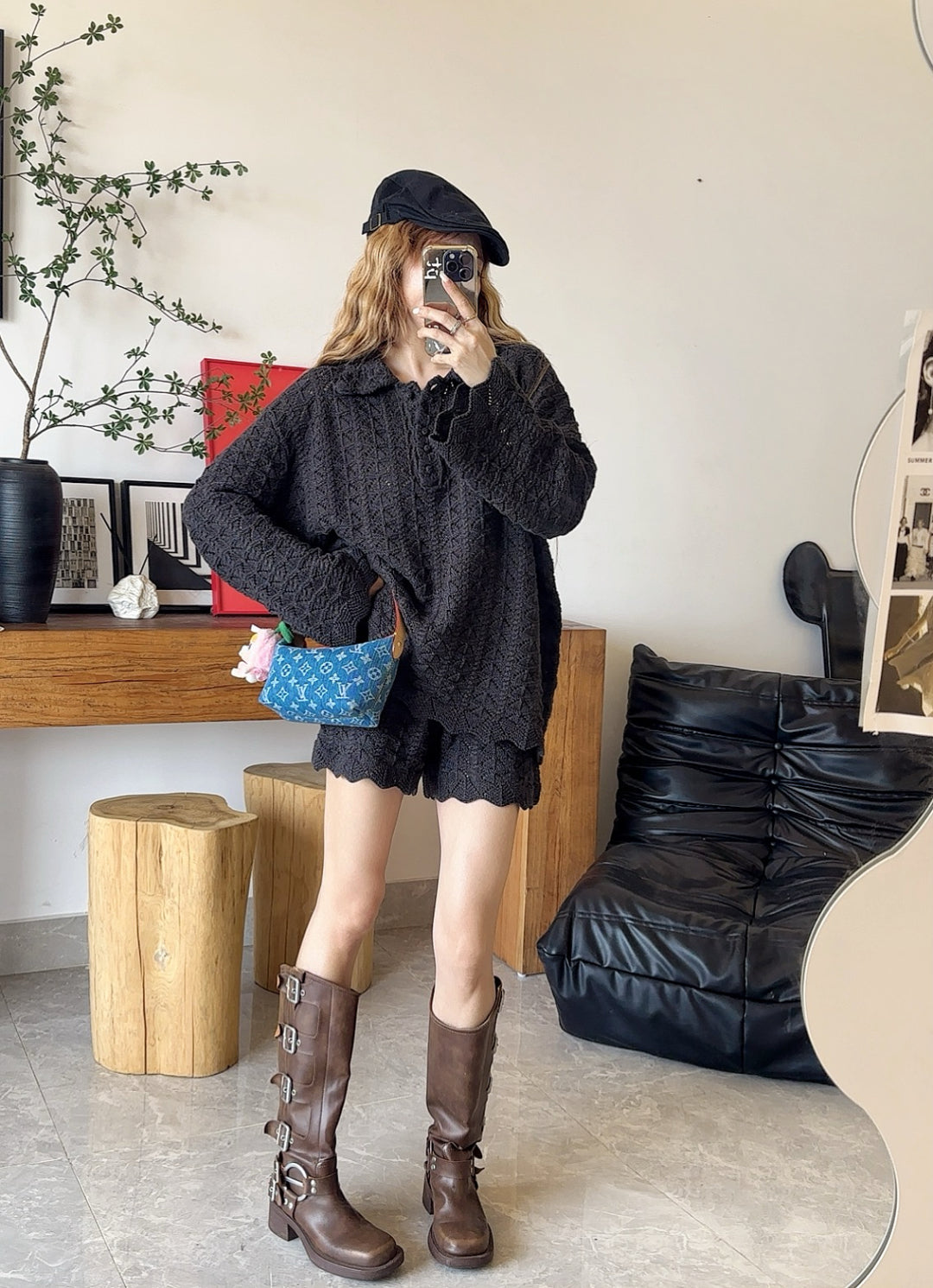 Loro 25fw knitted suit