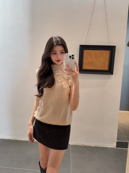 Chan 25fw knitted vest