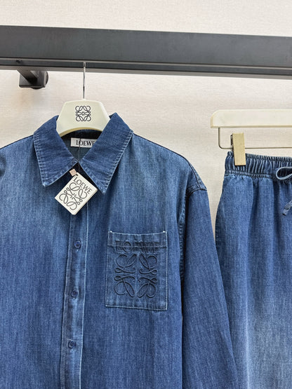 Loe 25fw denim suit