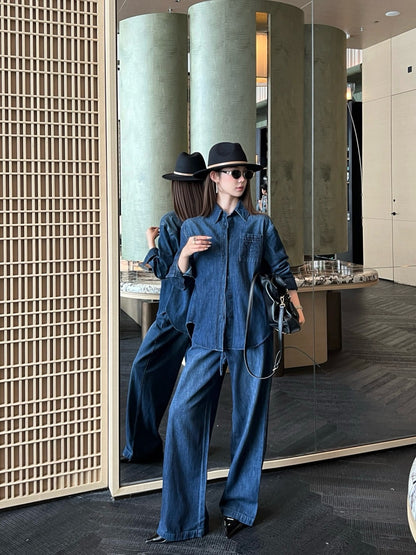 Loe 25fw denim suit