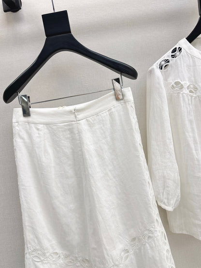 Chl 25fw linen skirt