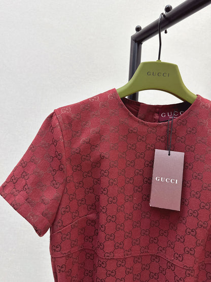 Guc 25fw jacquard dress
