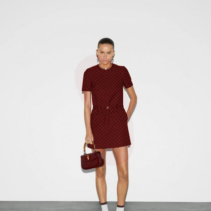 Guc 25fw jacquard dress