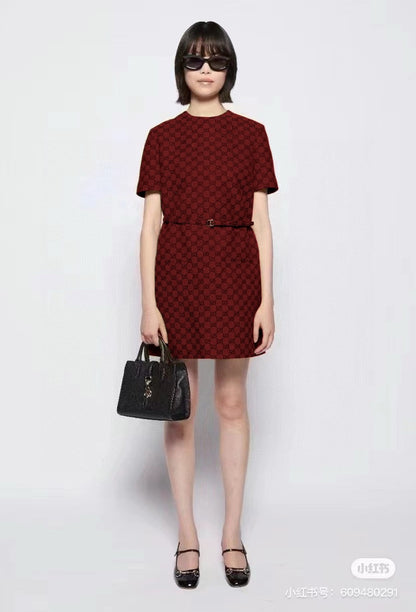 Guc 25fw jacquard dress