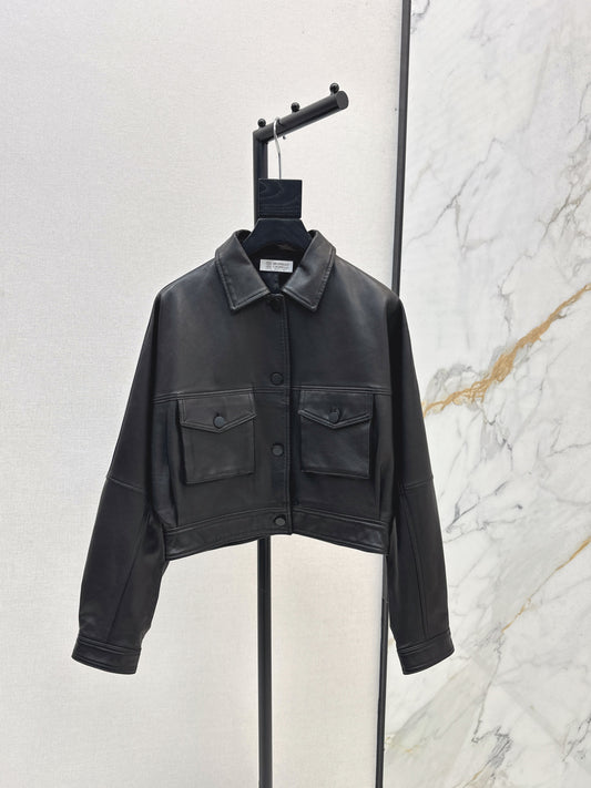 Brune 25fw leather jacket