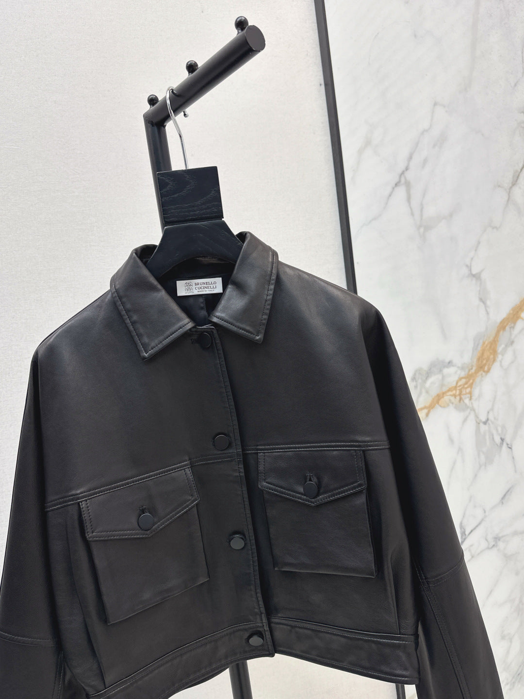 Brune 25fw leather jacket