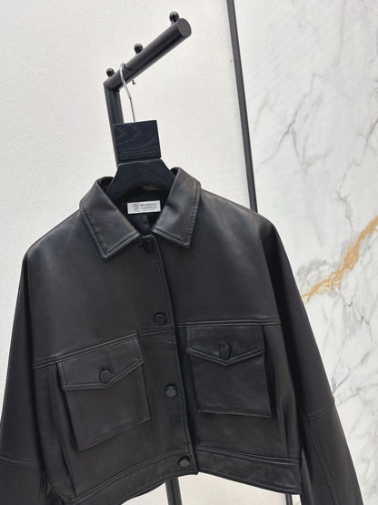 Brune 25fw leather jacket