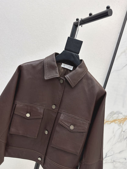 Brune 25fw leather jacket