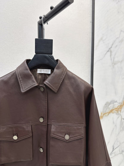 Brune 25fw leather jacket
