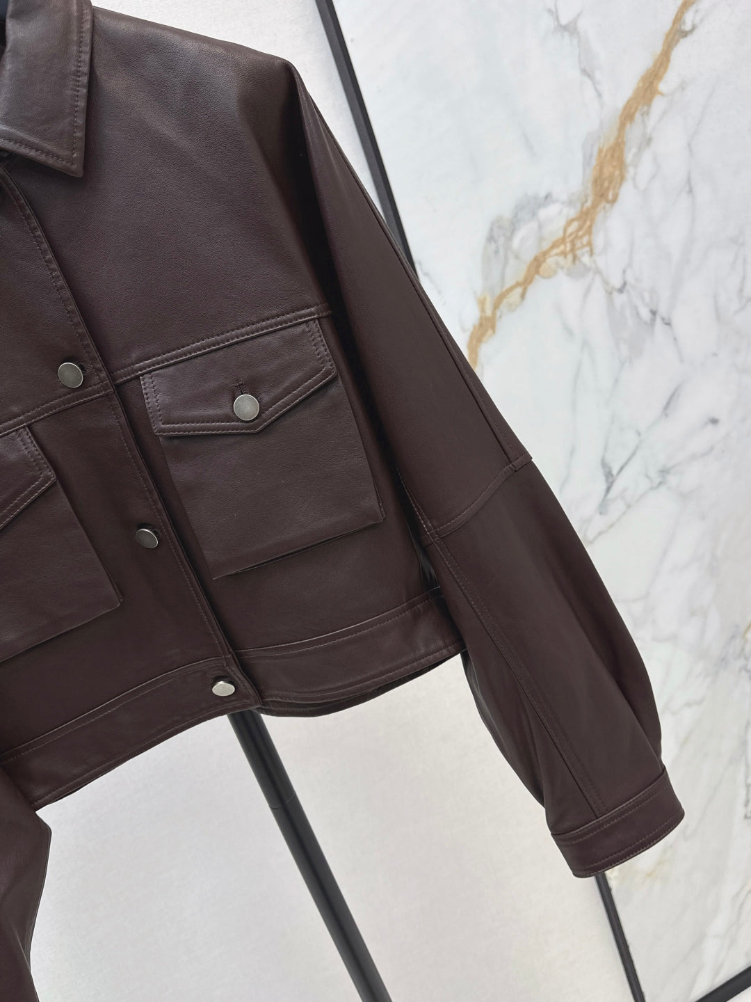 Brune 25fw leather jacket