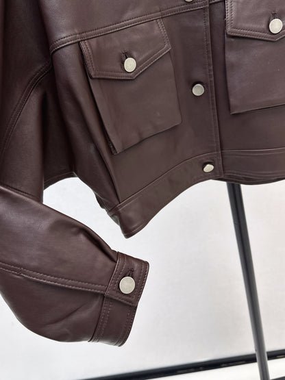 Brune 25fw leather jacket