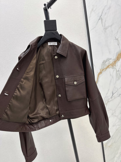 Brune 25fw leather jacket