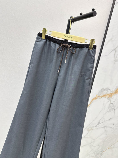 Miu 25fw drawstring pants