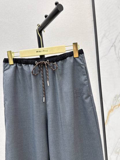 Miu 25fw drawstring pants