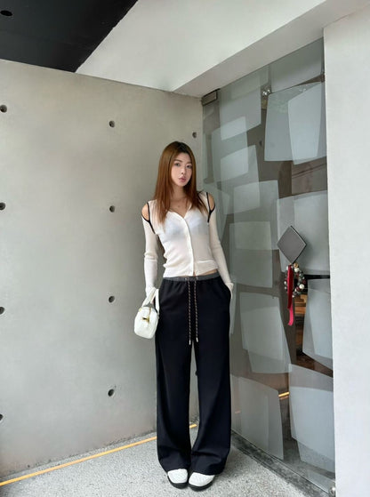 Miu 25fw drawstring pants