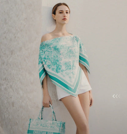 CD 25fw silk cape shirt