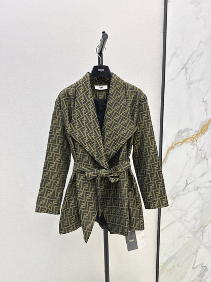 Fend 25fw jacquard coat