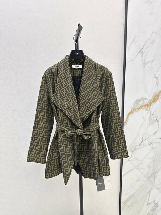 Fend 25fw jacquard coat