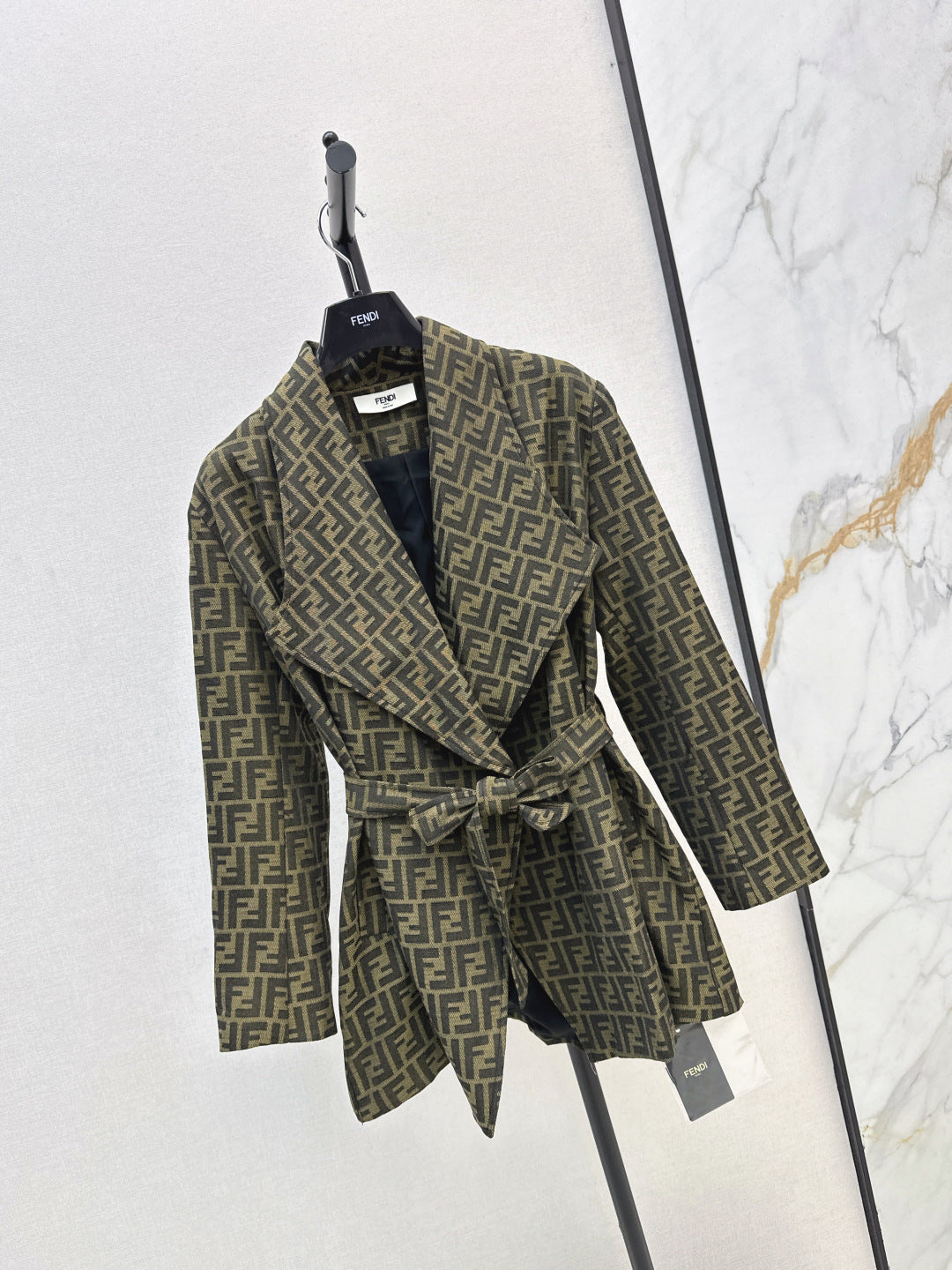 Fend 25fw jacquard coat