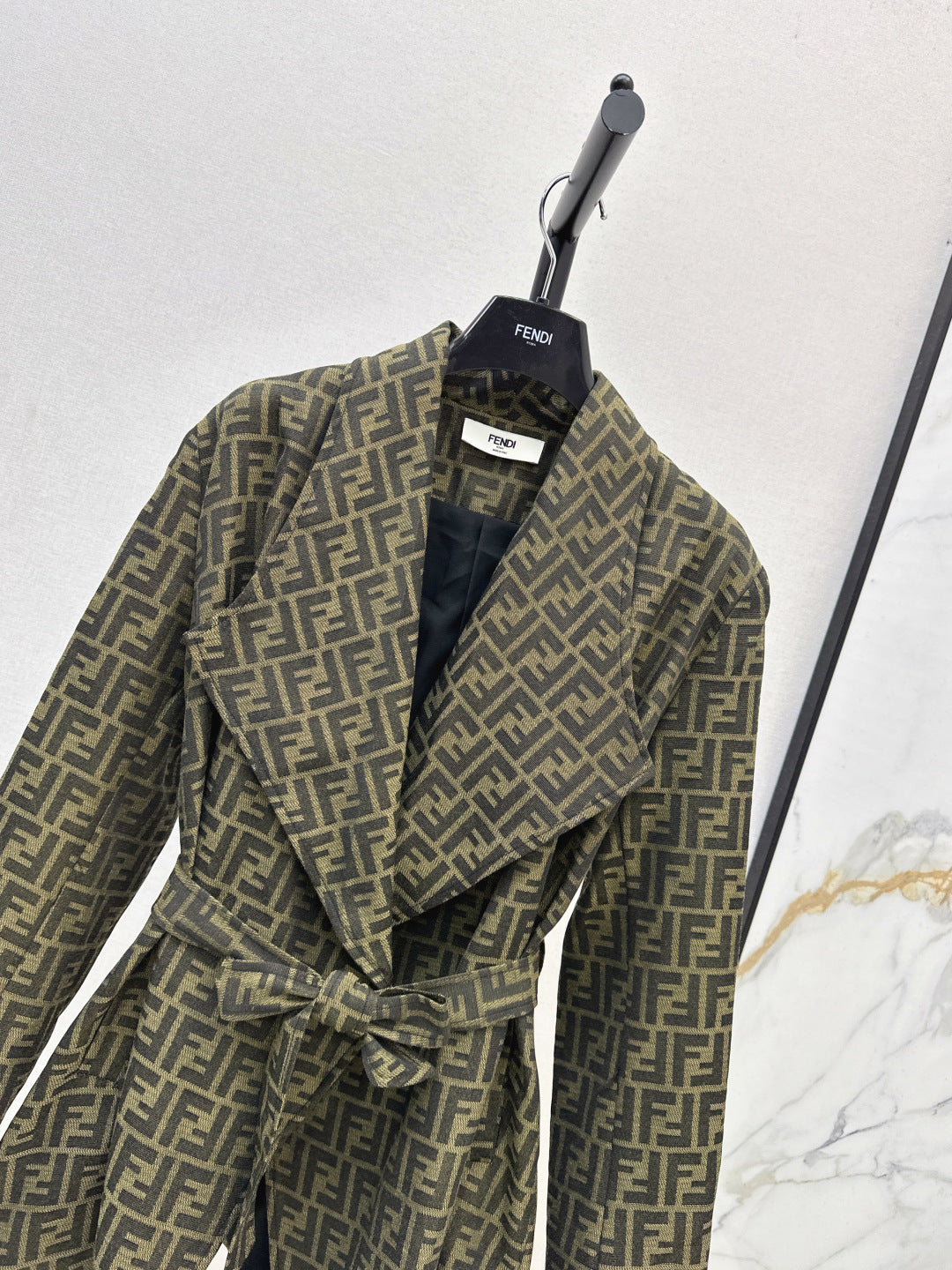 Fend 25fw jacquard coat