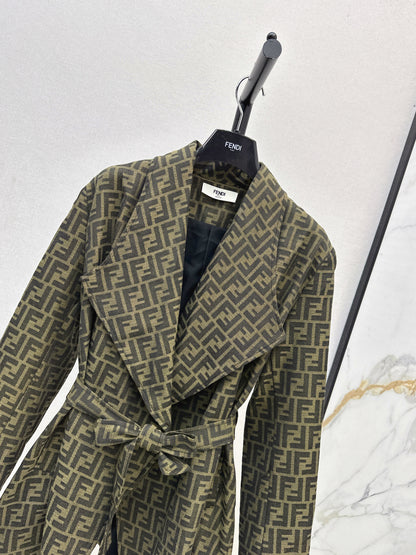 Fend 25fw jacquard coat