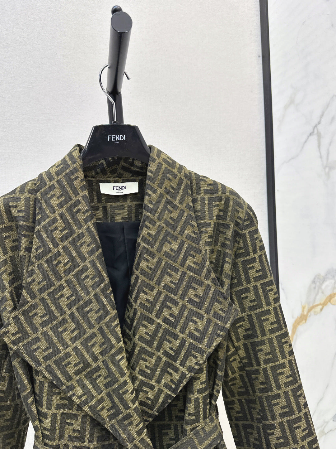 Fend 25fw jacquard coat