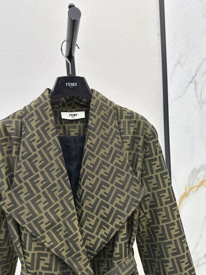 Fend 25fw jacquard coat
