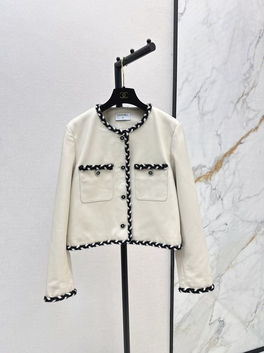 Chan 25fw leather jacket