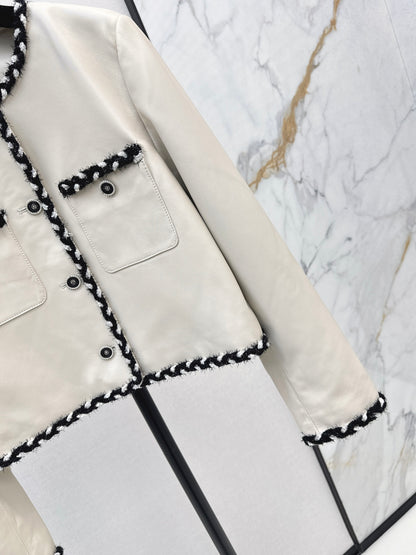 Chan 25fw leather jacket