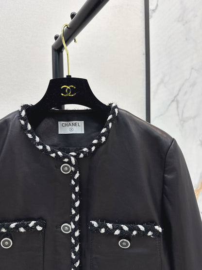 Chan 25fw leather jacket
