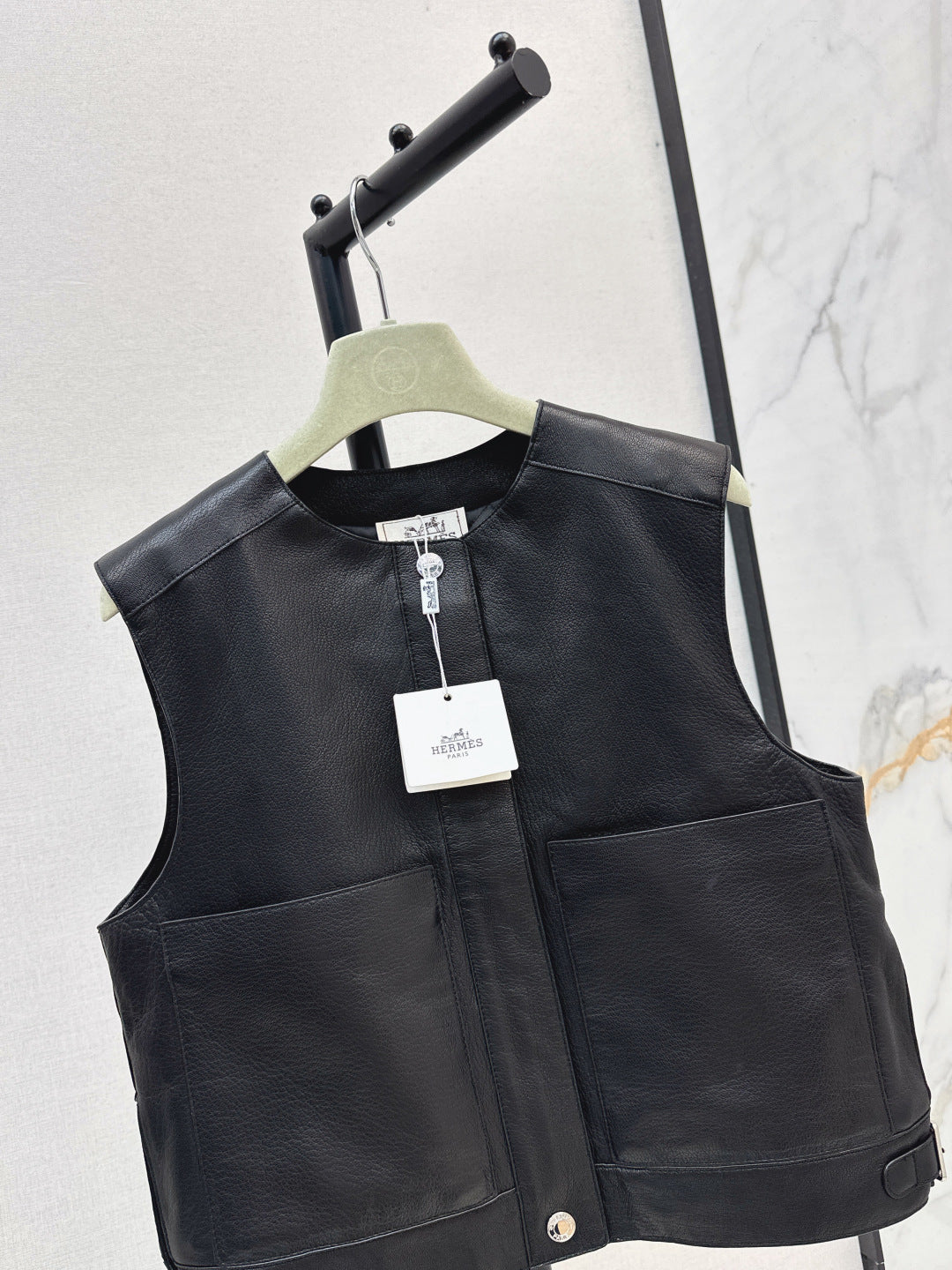 Herm 25fw leather vest
