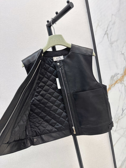 Herm 25fw leather vest