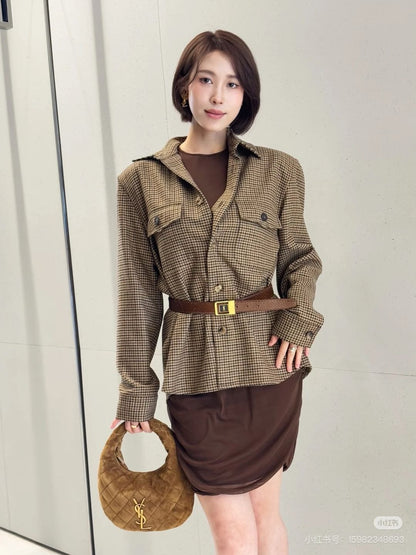Saint 25fw houndstooth jacket