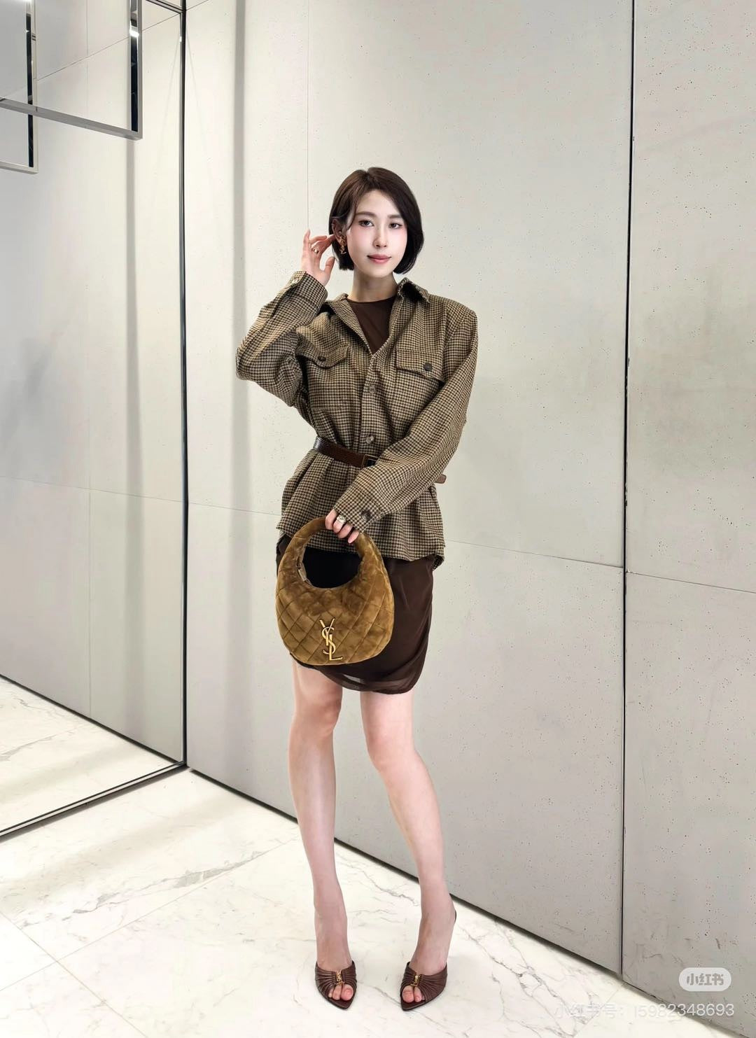 Saint 25fw houndstooth jacket