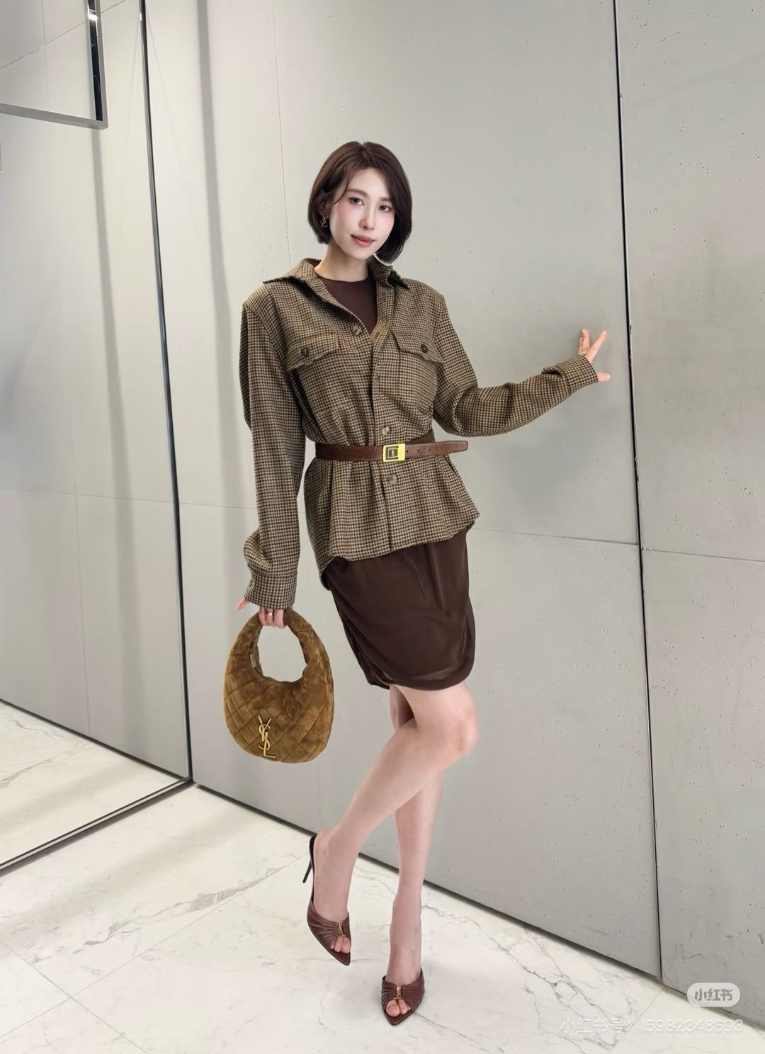 Saint 25fw houndstooth jacket