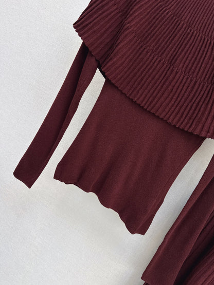 Miu 25fw knitted suit