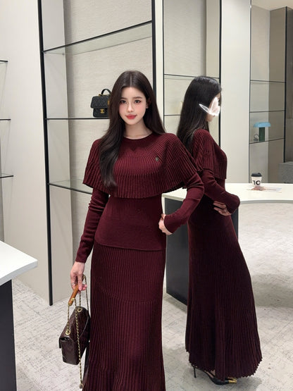 Miu 25fw knitted suit