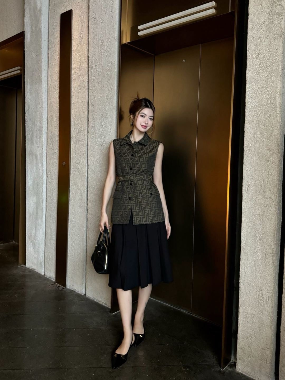 Fend 25fw jacquard vest