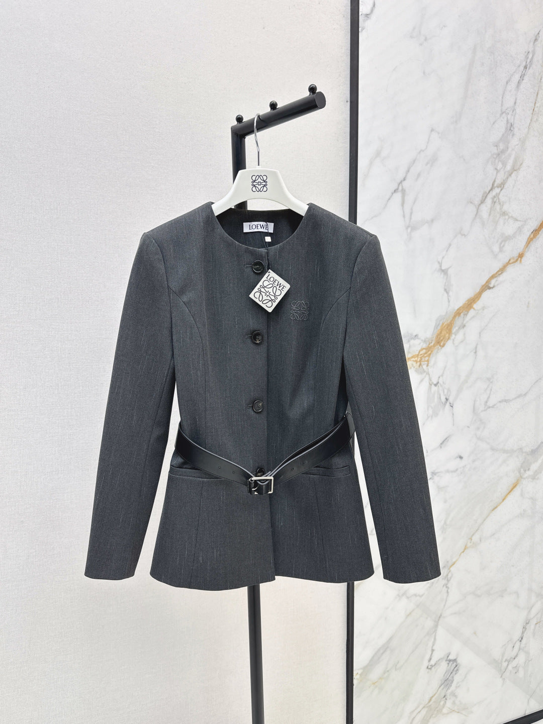 Loe 25fw belt jacket