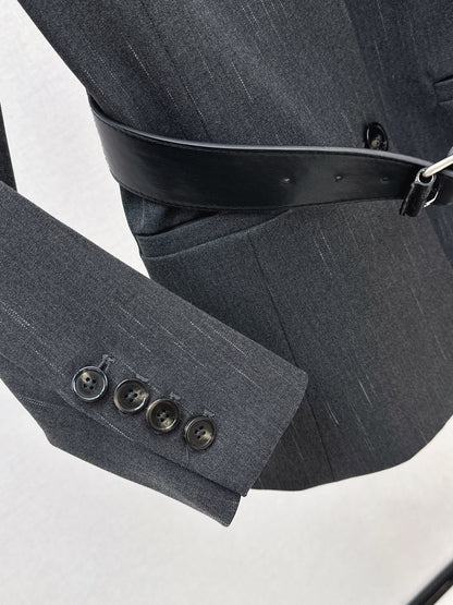 Loe 25fw belt jacket