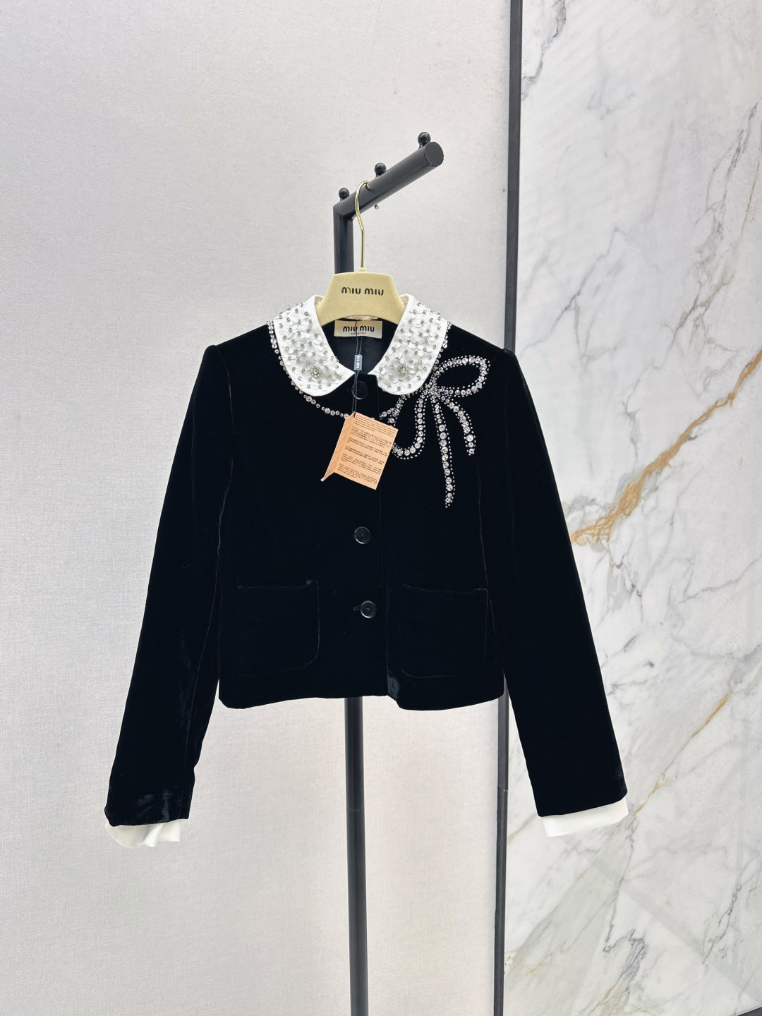 Miu 25fw beaded jacket