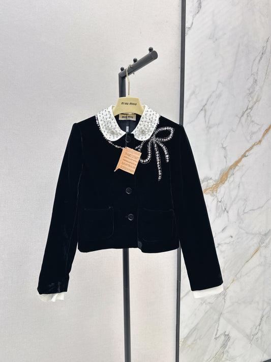 Miu 25fw beaded jacket