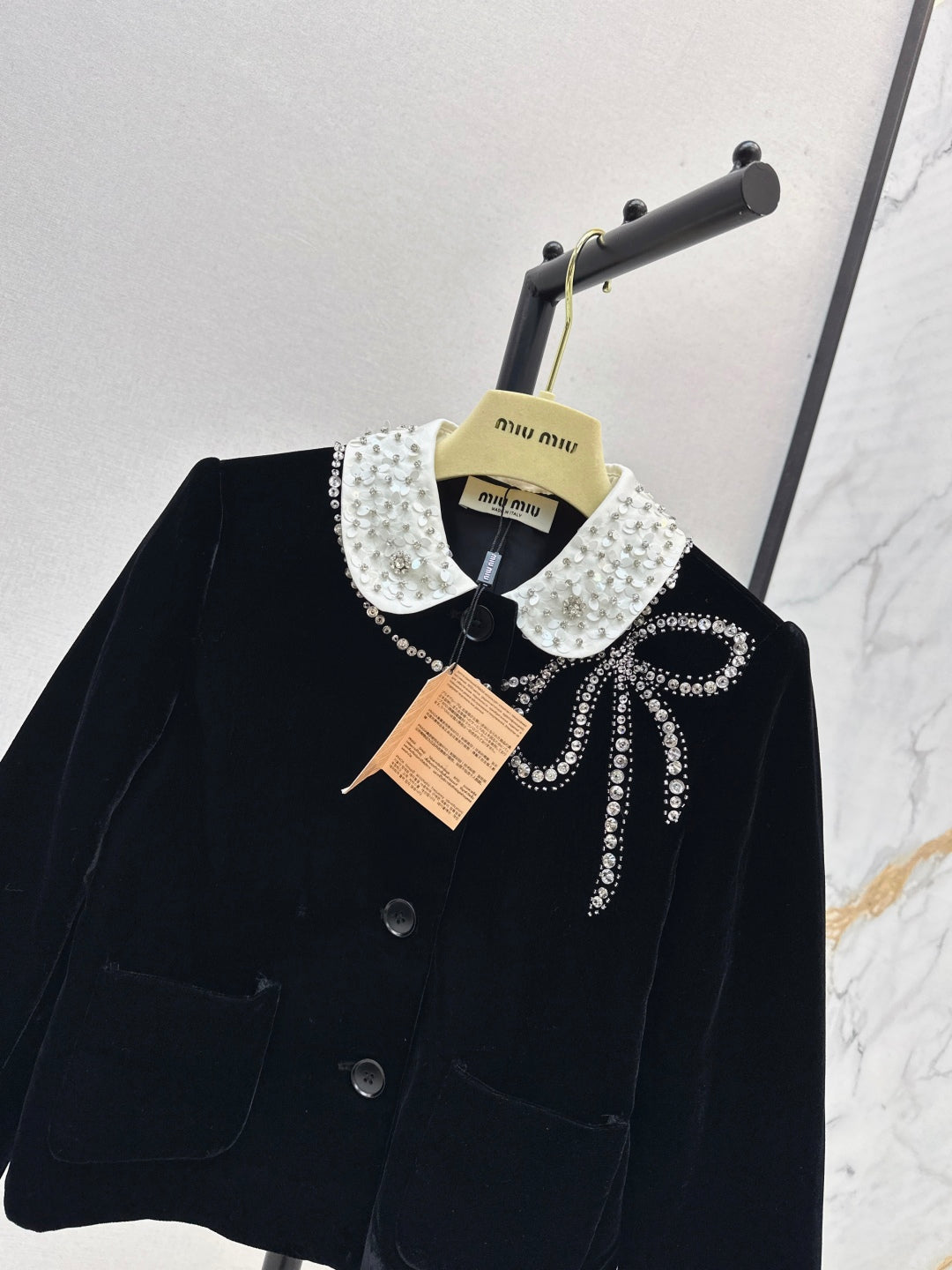 Miu 25fw beaded jacket