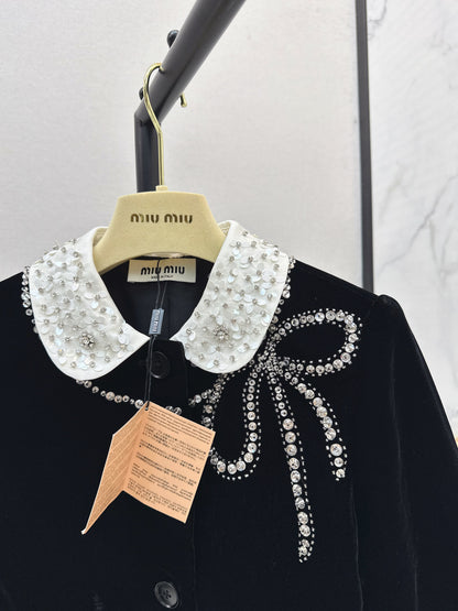 Miu 25fw beaded jacket