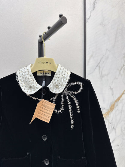 Miu 25fw beaded jacket