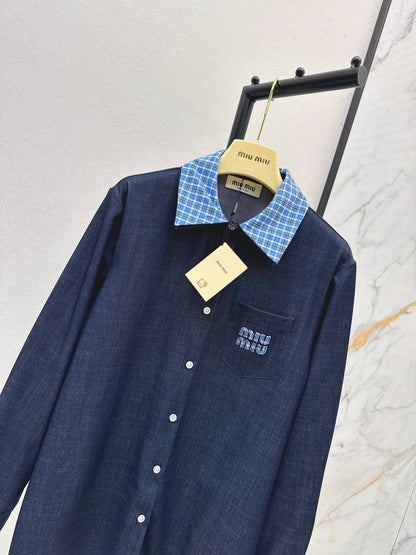 Miu 25fw denim shirt