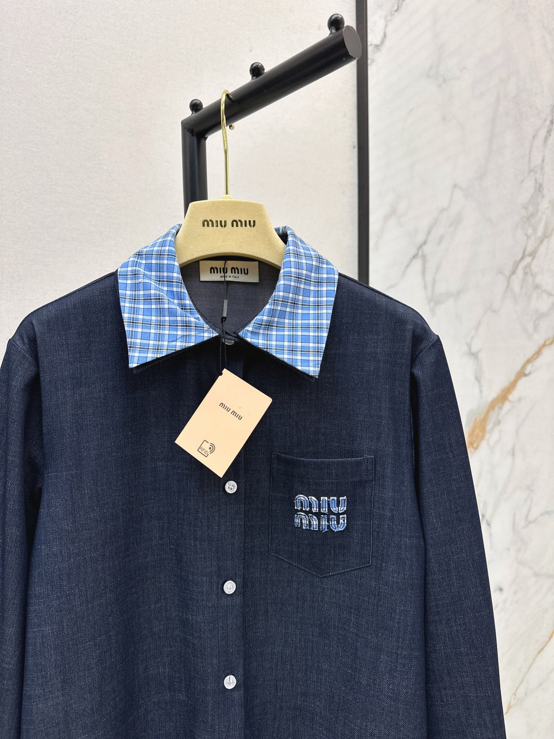 Miu 25fw denim shirt