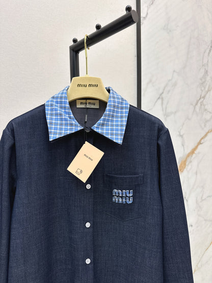 Miu 25fw denim shirt